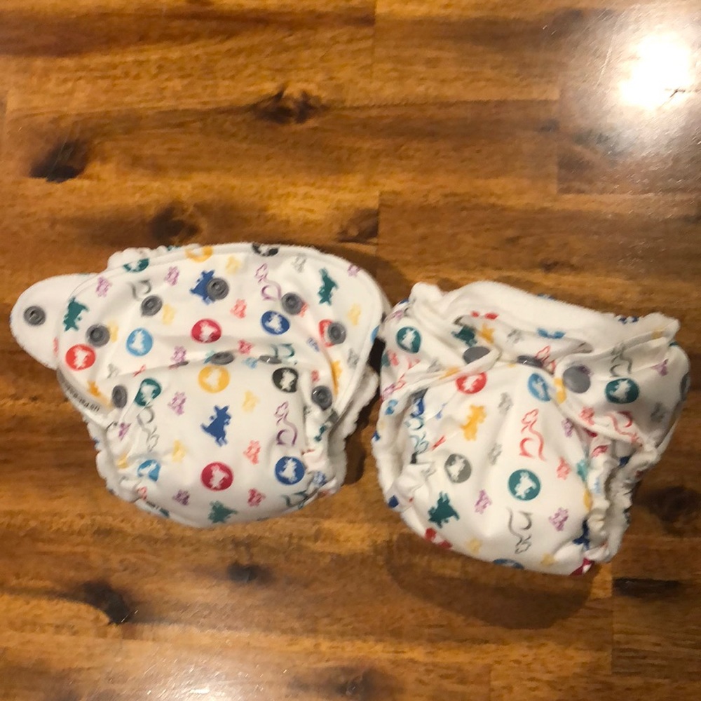 2 Rumparooz little Joey all in one cloth diapers